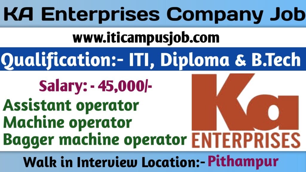 Ka Enterprises Company Job, hiring for Sanitary napkin line job Location- Pithampur, Walk in Interview (good Opportunity) 2 Ka Enterprises Company Job, hiring for Sanitary napkin line job Location- Pithampur, Walk in Interview (good Opportunity)