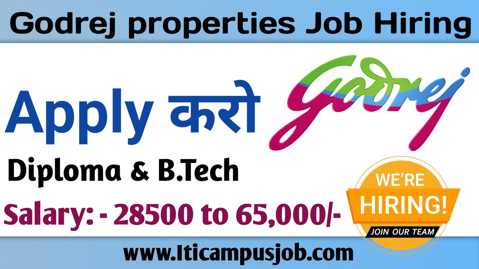 Godrej job, hiring